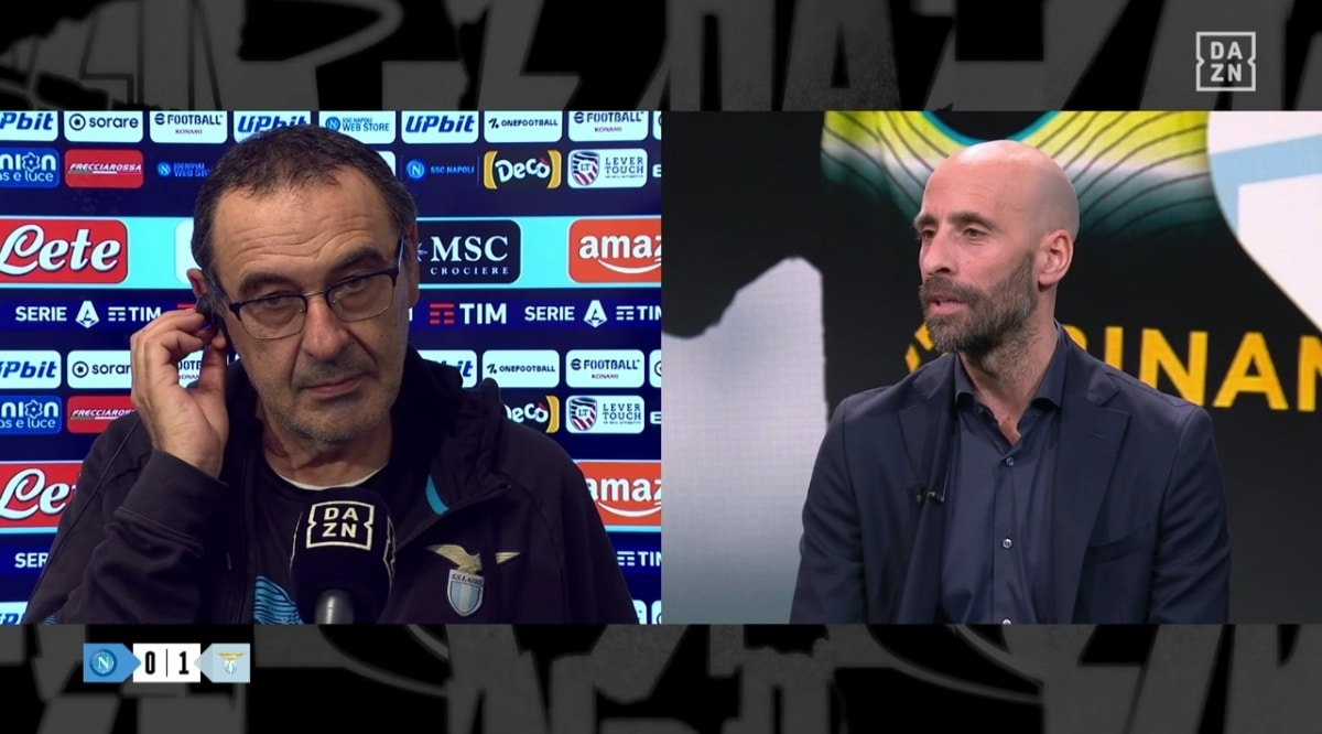 Botta e risposta tra Sarri e Borja Valero in diretta: "Non cambia mai" la risposta: "Dici luoghi comuni"