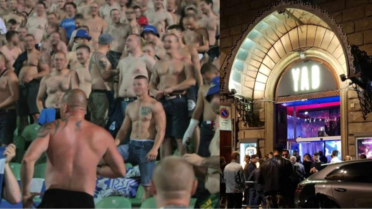 Rissa notturna tra i tifosi del Lech Poznan e i buttafuori dello Yab. Volate transenne - 