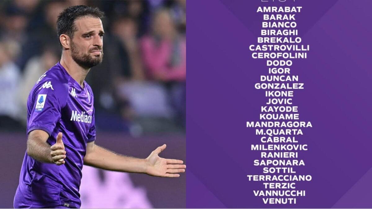 Convocati Fiorentina per la Sampdoria: Bonaventura ancora alle prese con l'infortunio, è out - 