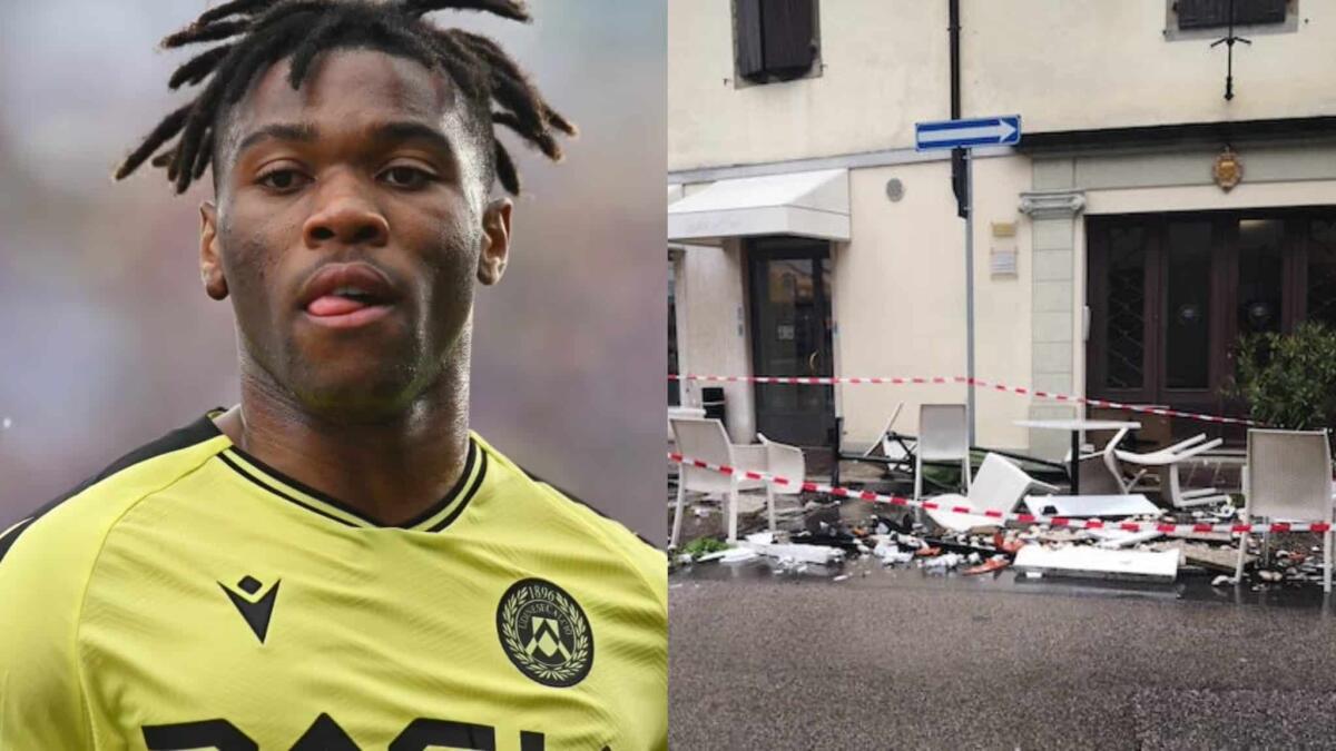 Paura per Udogie, incidente nella notte: distrutti tavoli e sedie di un bar. Il calciatore è illeso - 