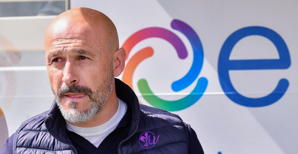 Italiano: "Ci mancano gol di Ikonè e movimenti di Nico. Se migliorano, non finiremo la benzina" - Firenze, stadio A.Franchi, 08.04.2023, Fiorentina-Spezia, foto Lisa Guglielmi. Copyright Labaroviola.com