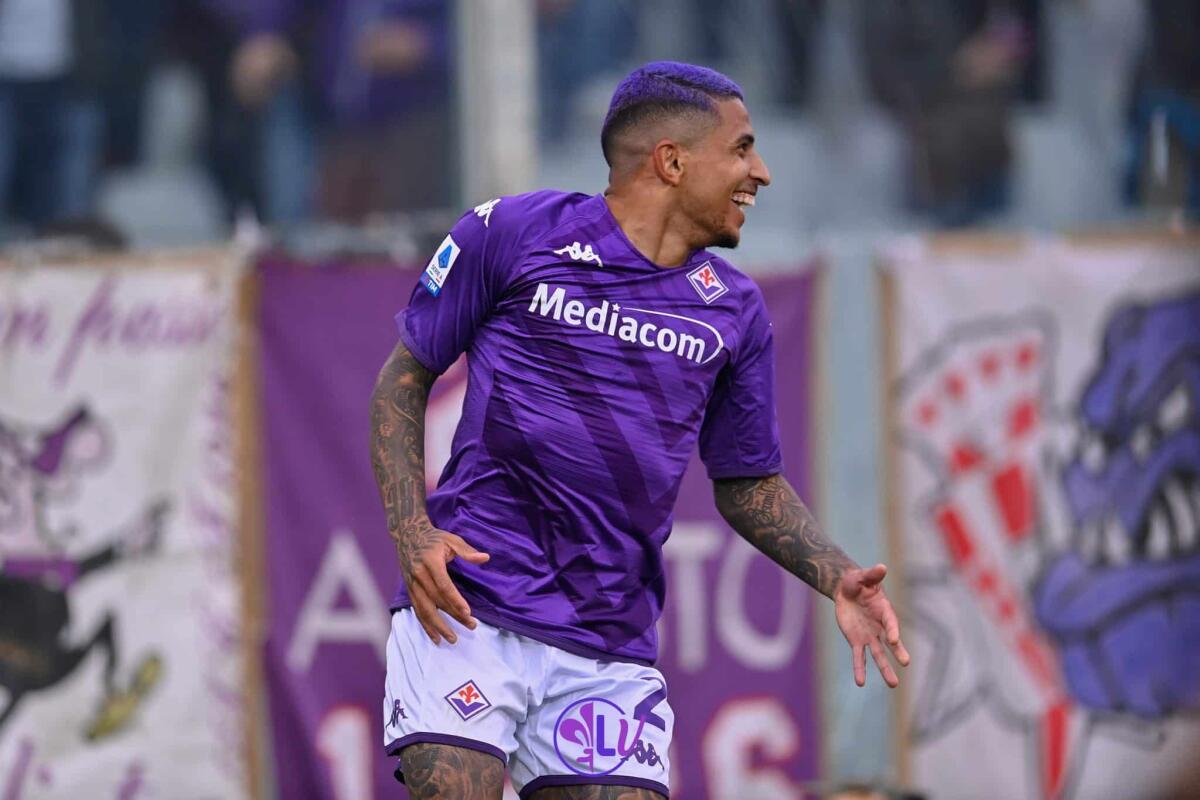 Manita Fiorentina, Sampdoria demolita: in gol Castrovilli, Dodò, Duncan, Kouamé e Terzic - Esultanza Domilson Cordeiro dos Santos "Dodo" (ACF Fiorentina)
