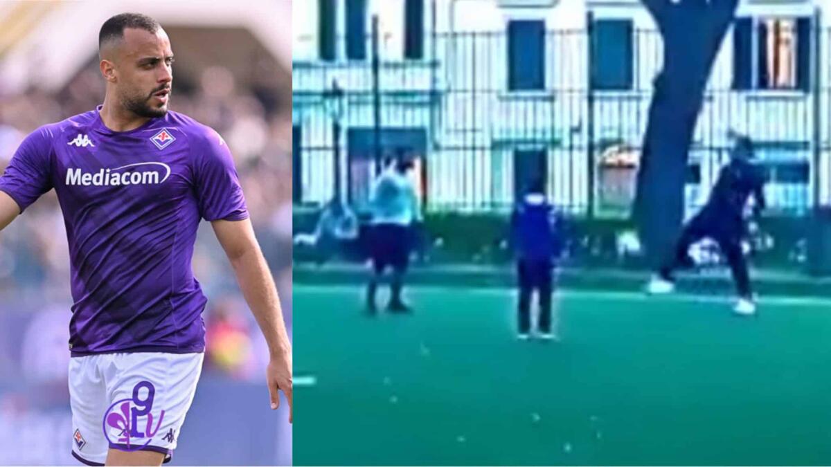 Cabral palleggia e gioca a calcetto con i bambini a San Frediano, alla fine fa anche il portiere - 