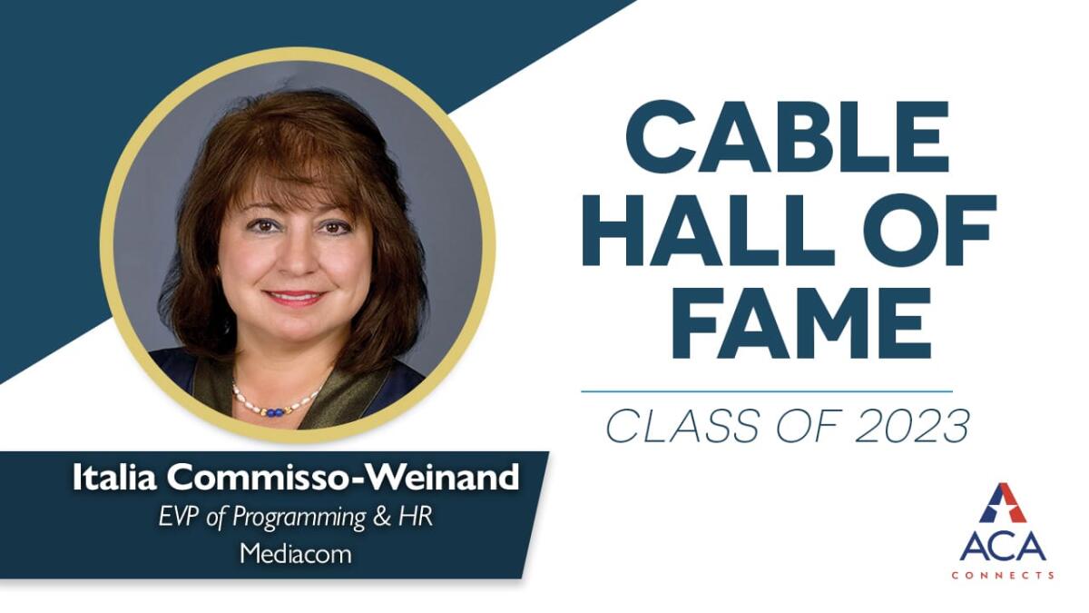 Grande traguardo per Italia Commisso Weinand: è stata inserita nella Cable Hall of Fame - 