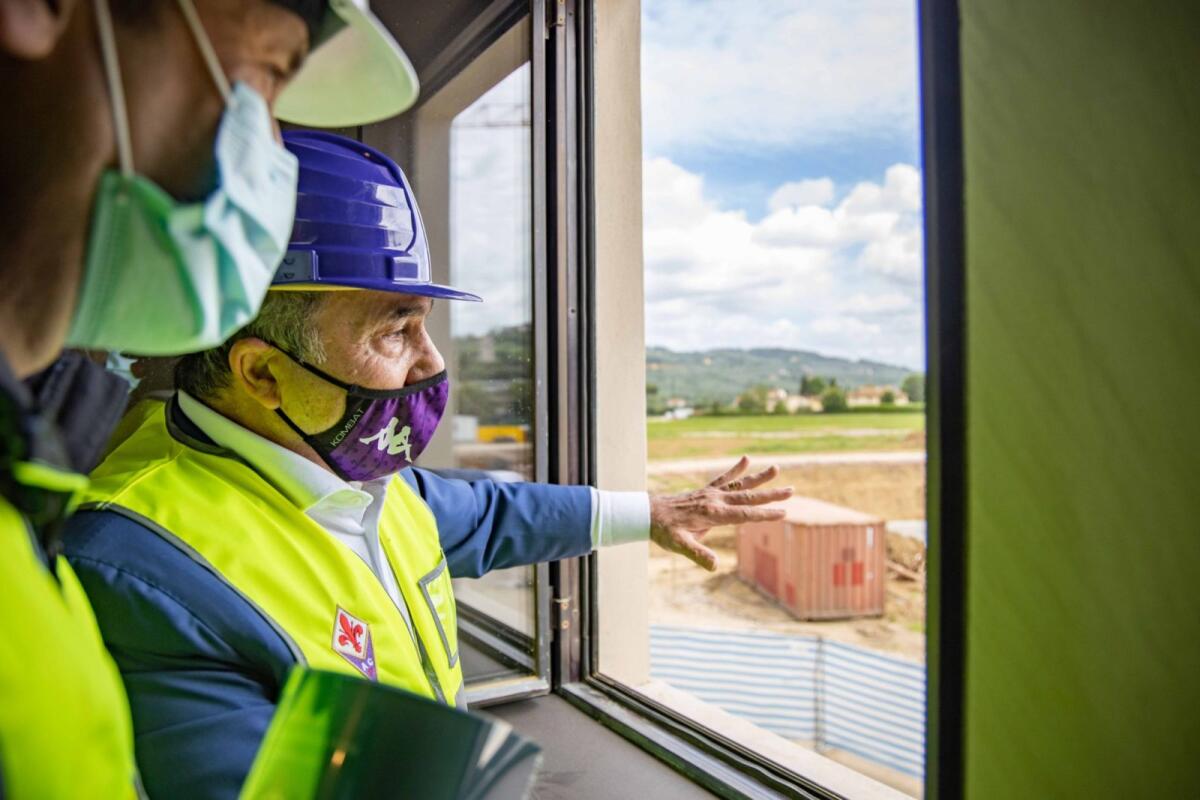 Viola Park, fine lavori a maggio, verrà inaugurato a giugno: a buon punto la realizzazione degli interni - Bagno a Ripoli (FI), visita organizzata per la stampa nel Viola Park, accompagnati da Rocco Commisso, Joseph Commisso, Joe Barone e l'architetto Marco Casamonti 2021-05-18 © Niccolò Cambi/Massimo Sestini