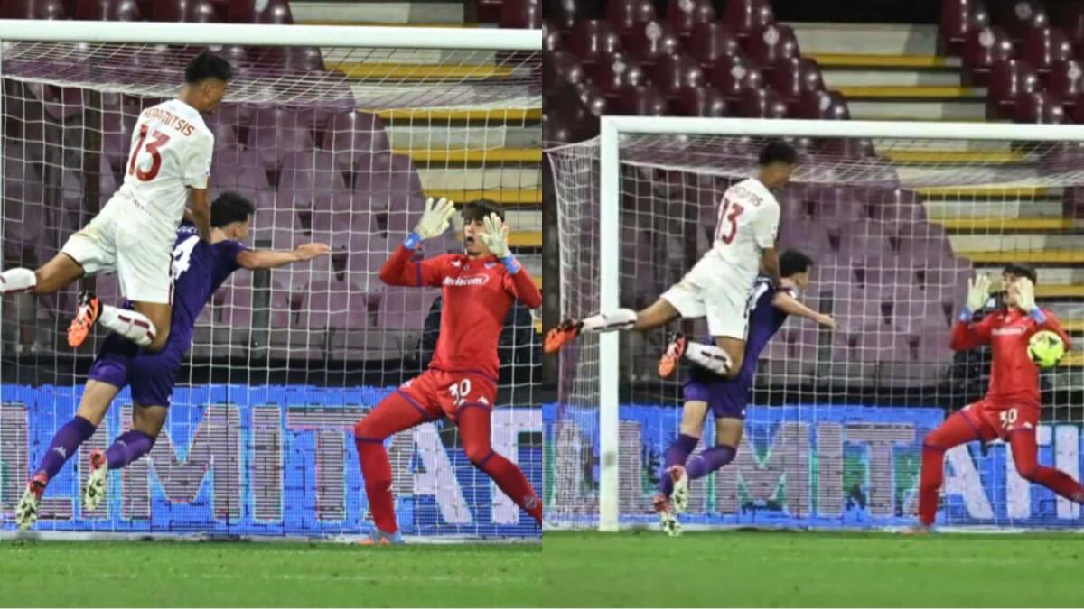 Netto fallo su Lucchesi che fa segnare e vincere la Roma. La Fiorentina pubblica le immagini - 