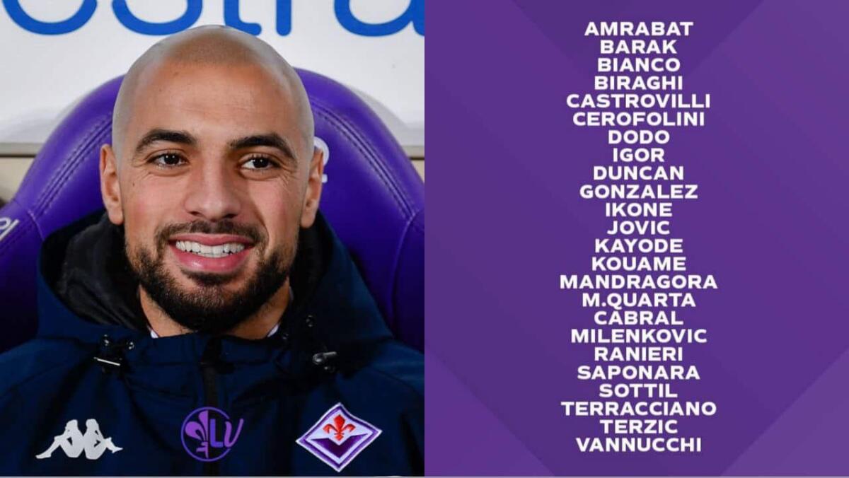 Convocati Fiorentina per il Monza: ci sono Amrabat ed Ikonè, out Brekalo, Bonaventura e Venuti - 