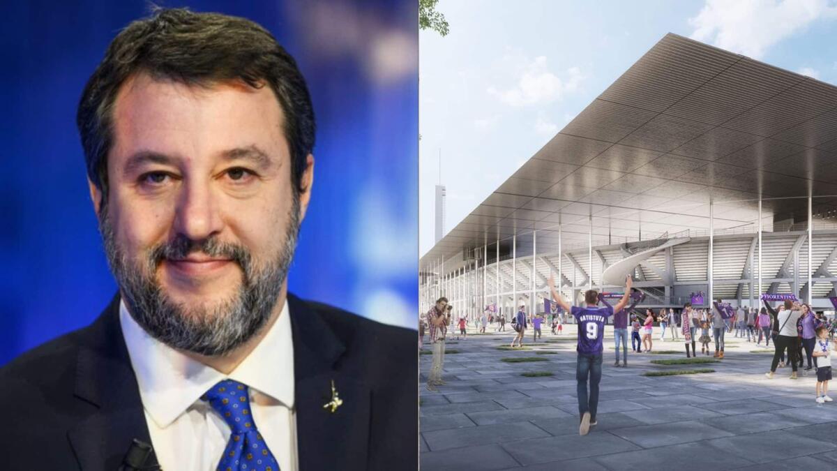 Salvini cambia idea: "Lo stadio della Fiorentina deve essere fatto con i soldi dei privati, più sicuri" - 