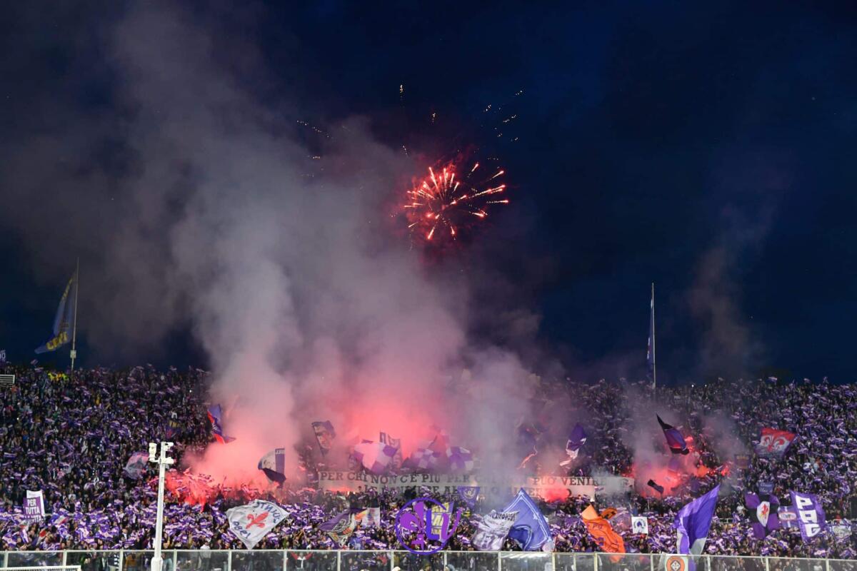 Sono 34.276 gli spettatori al Franchi per Fiorentina-Basilea. La società viola incassa 890 mila euro - Curva Fiesole
