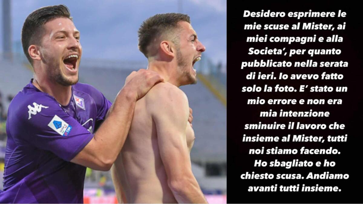 Jovic e Terzic chiedono scusa: "Non abbiamo letto quello che era scritto nel post che condiviso" - 