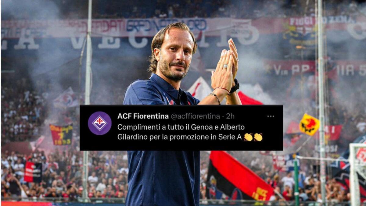 Il Genoa di Gilardino torna in Serie A ed arrivano i complimenti della Fiorentina per l'ex bomber - 