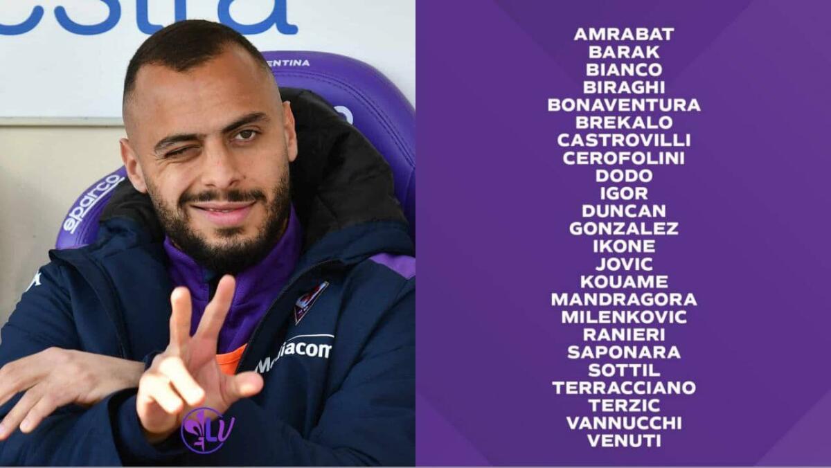 Convocati Fiorentina per il Napoli: sorpresa Cabral, è out. Torna a disposizione Amrabat - 