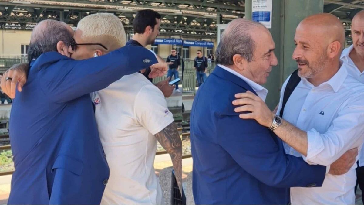 Commisso abbraccia e saluta tutti i giocatori alla stazione prima di partire per Roma. Il video - 
