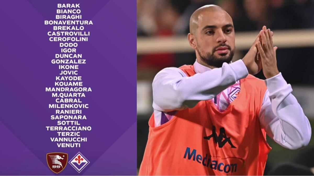 Amrabat non convocato, rimane a Firenze per recuperare. Torna Bonaventura. I convocati della Fiorentina - 