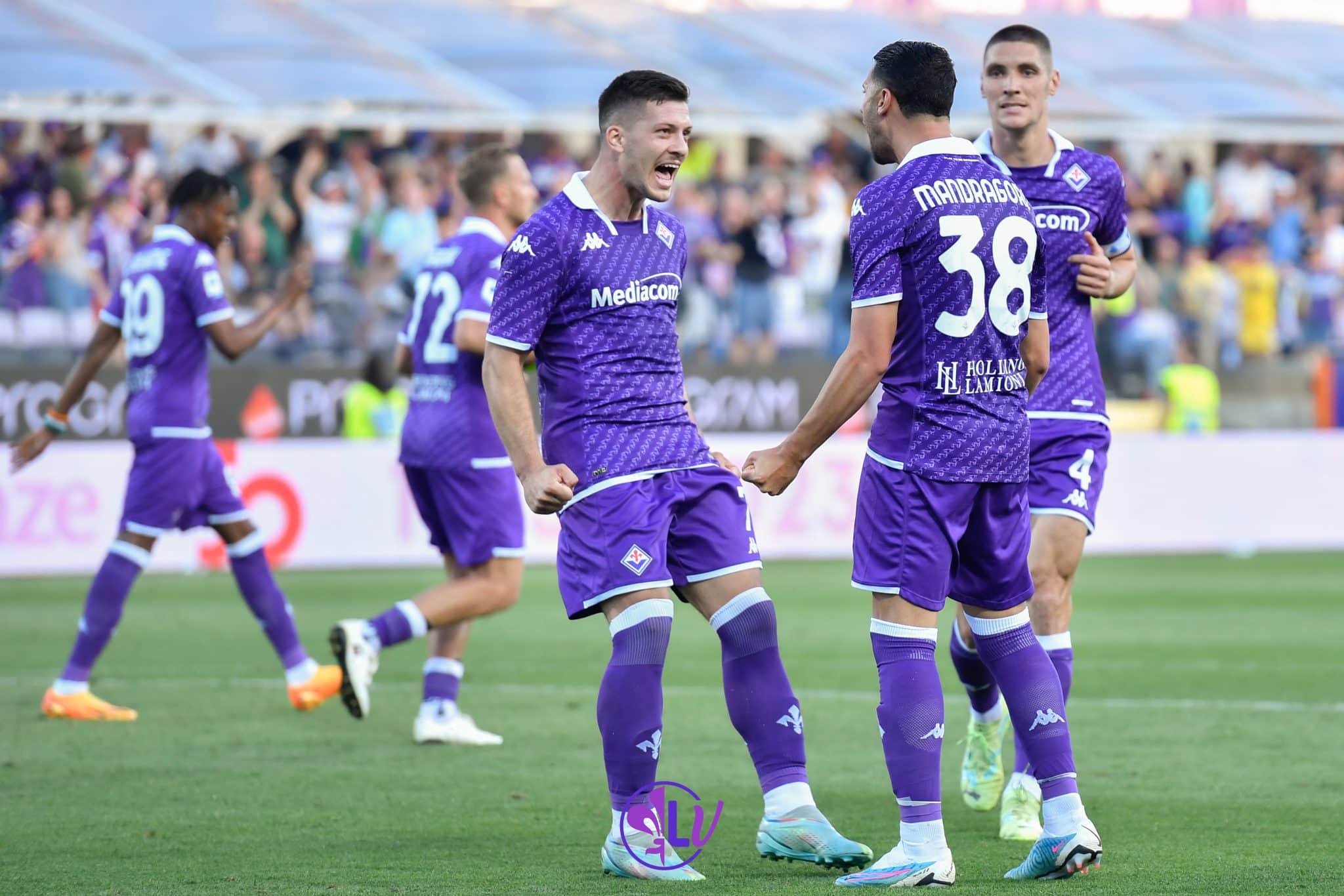 Esultanza Luka Jovic (Fiorentina)