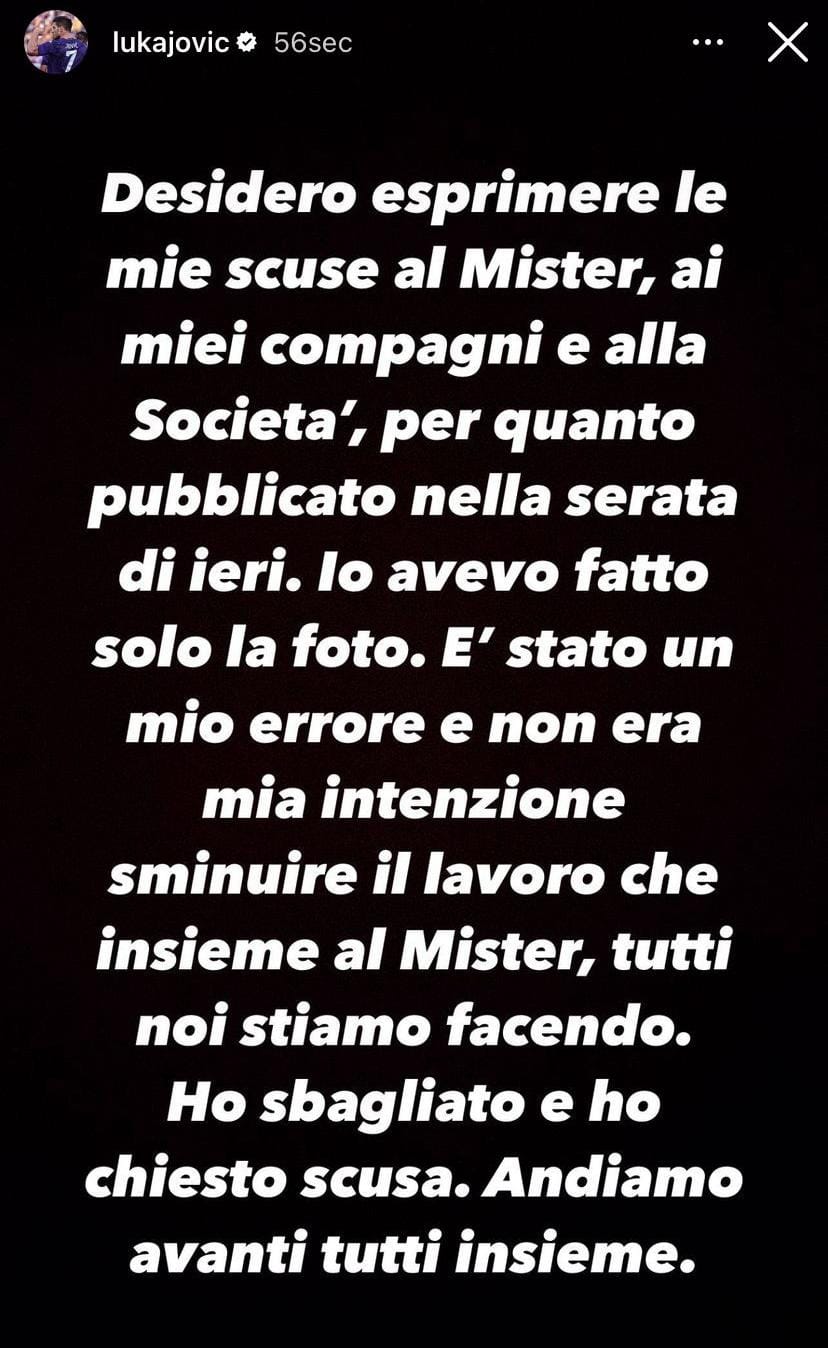 Jovic e Terzic chiedono scusa: "Non abbiamo letto quello che era scritto nel post che condiviso"