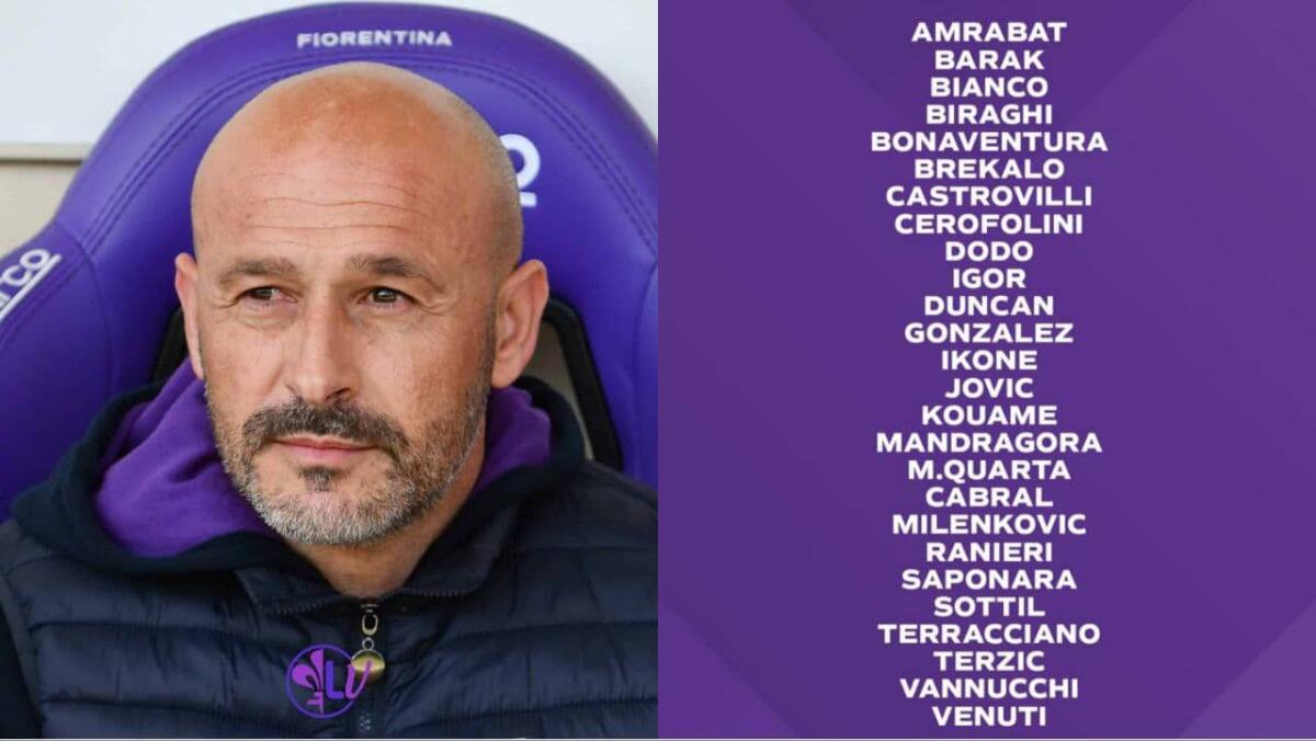 Convocati Fiorentina per il Sassuolo: tutti a disposizione di Italiano, nessuno rimane a Firenze - 