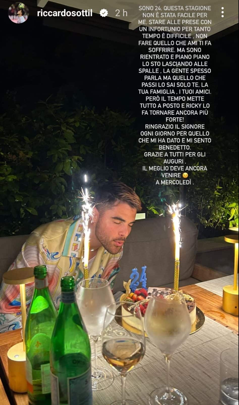 Sottil: "La gente spesso parla ma quello che passi lo sai solo te. Il tempo farà tornare Ricky più forte"