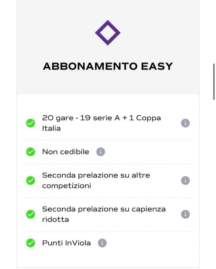 Abbonamento Pro VS abbonamento Easy. Le differenze, dalla cedibilità alla prelazione e punti extra