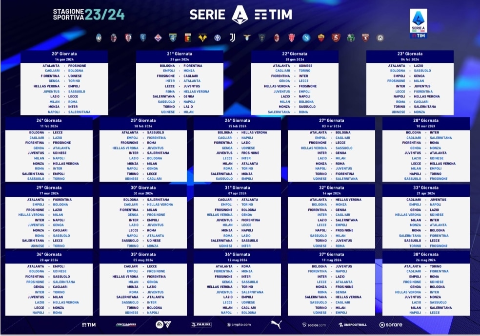 SARÀ GENOA-FIORENTINA, POI FIORENTINA-LECCE, TERZA GIORNATA A SAN SIRO CONTRO L'INTER
