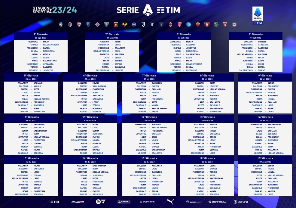 SARÀ GENOA-FIORENTINA, POI FIORENTINA-LECCE, TERZA GIORNATA A SAN SIRO CONTRO L'INTER