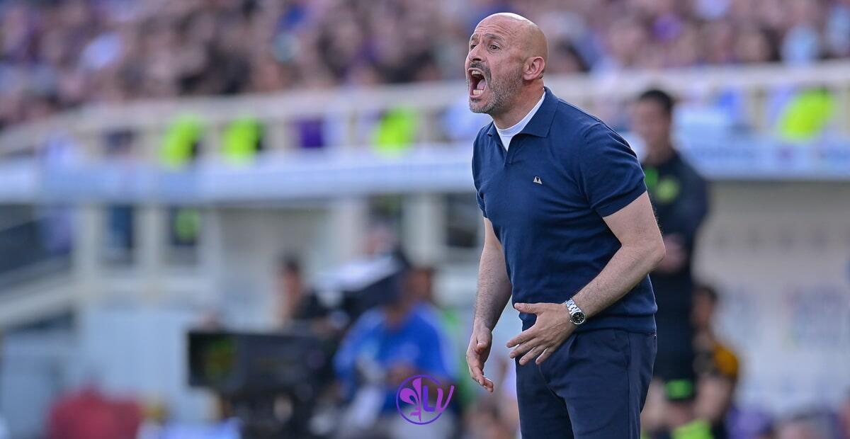 Italiano: "Rotazioni obbligatorie. Il mercato aperta disturba, Jovic e Amrabat situazioni da gestire" - Roma, Stadio Olimpico, 27.05.2023, Fiorentina-Roma, foto Lisa Guglielmi. Copyright Labaroviola.com