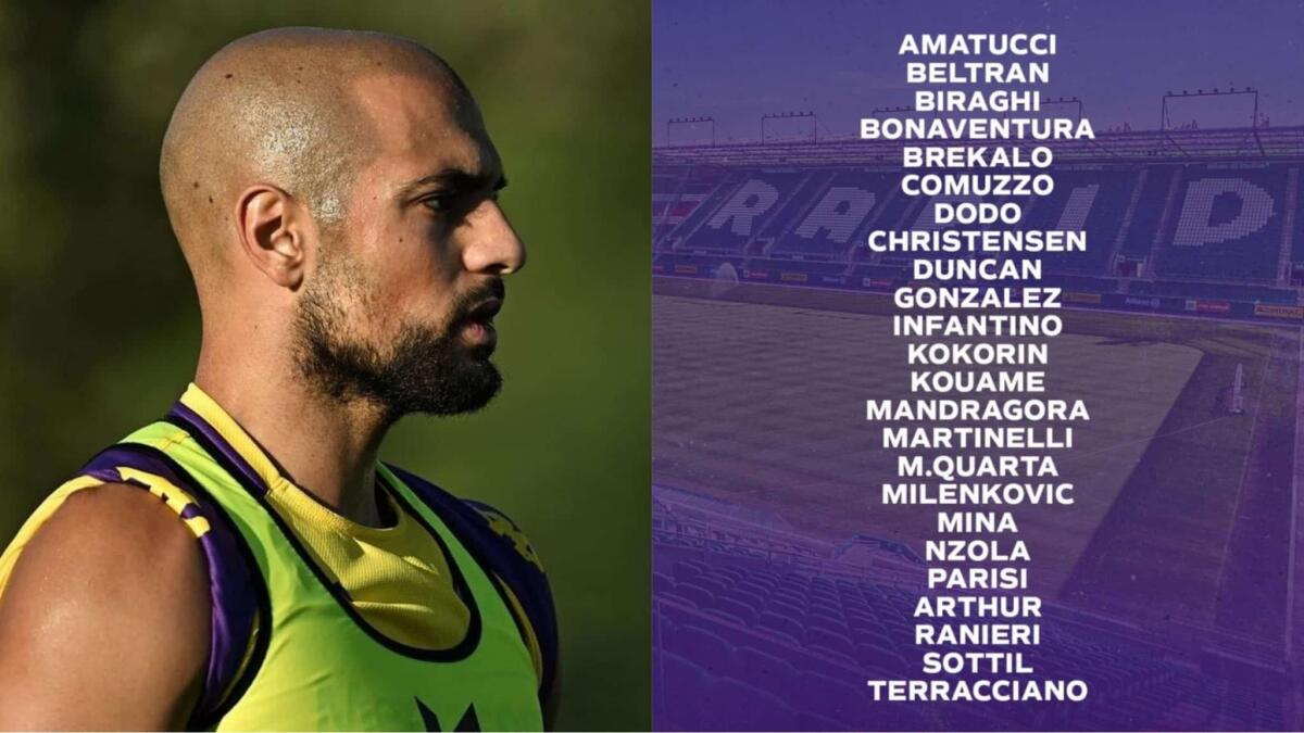 I convocati della Fiorentina: esclusi Sabiri e Amrabat. Fuori per infortunio Ikonè e Kayode, c'è Kokorin - 