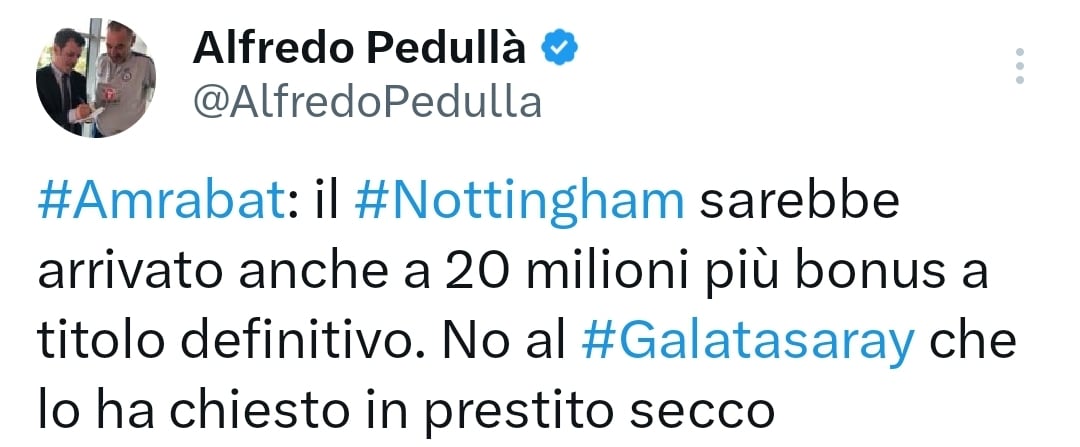 Pedullà rivela: "Accordo tra Fiorentina e Nottingham per Amrabat. Il giocatore rifiuta. Erano 20 milioni più bonus"