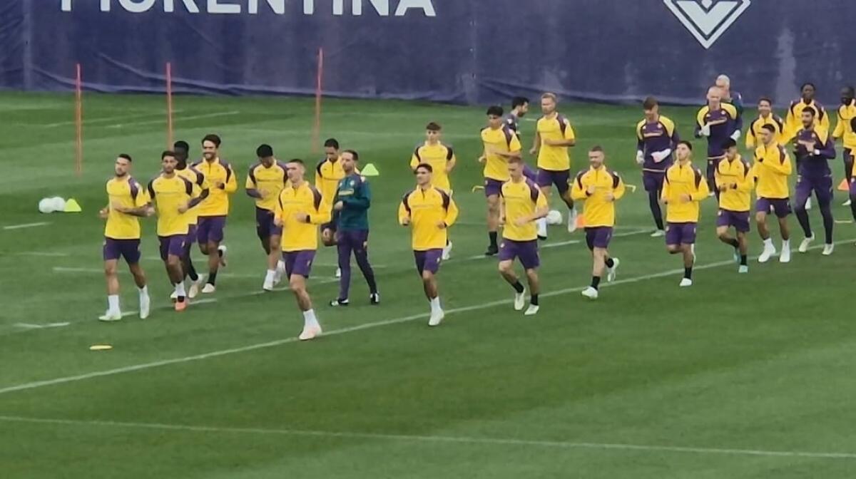 Dal Viola Park: tutti presenti in casa Fiorentina, Ikoné in gruppo, personalizzato per Pierozzi - 