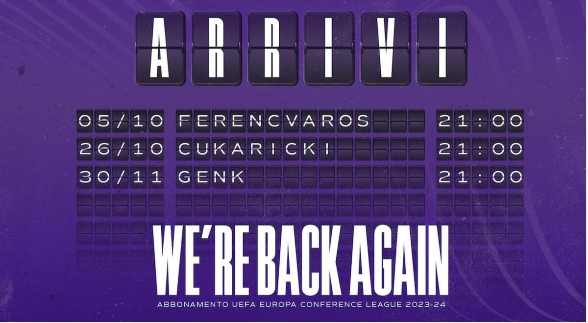 "We are back again". La Fiorentina lancia il mini abbonamento per il girone di Conference. I dettagli - 