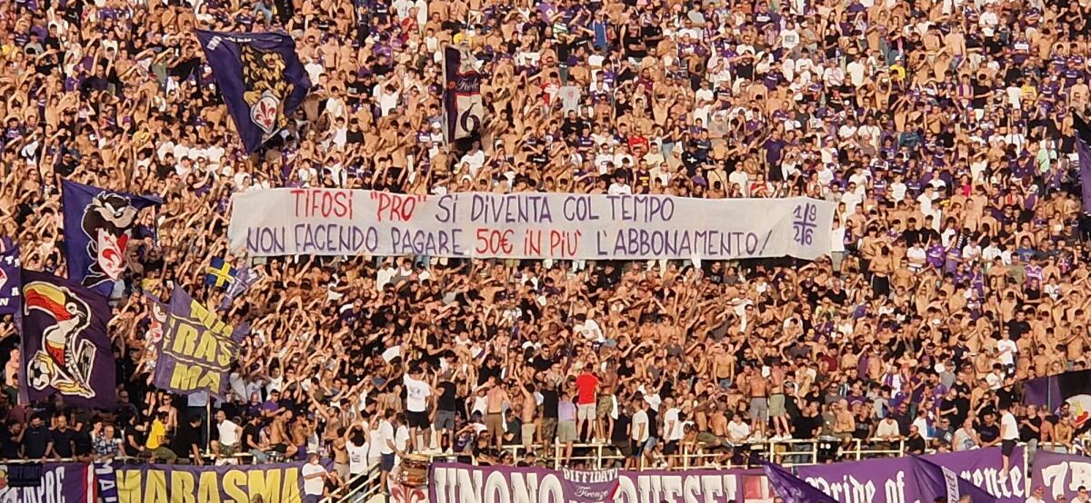 Curva Fiesole attacca: "Tifosi pro si diventa col tempo, non facendo pagare 50€ in più l'abbonamento" - 
