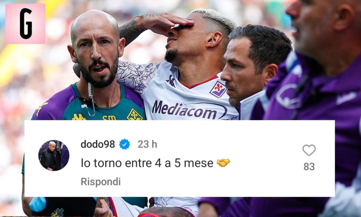 Dodò risponde e smentisce la Gazzetta, sotto il loro post scrive: "Io torno tra 4/5 mesi" - 