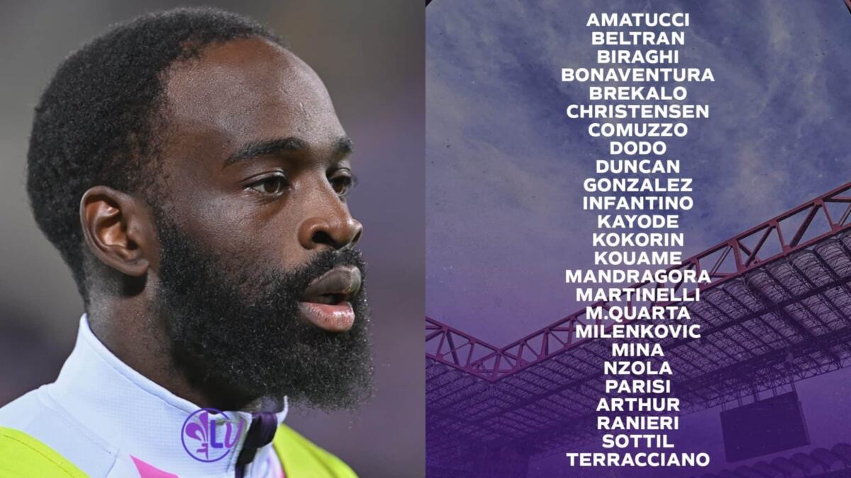 I convocati della Fiorentina per l'Inter: cinque gli assenti. Non recuperano Sabiri e Ikoné - 