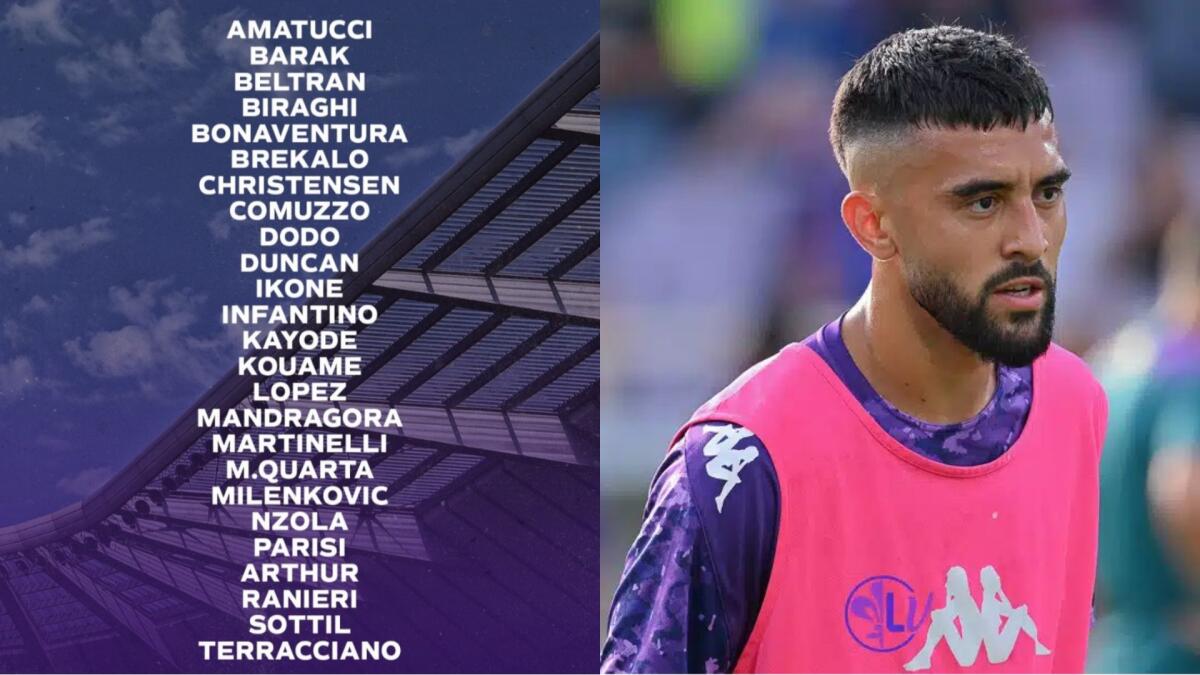 Brutta notizia per la Fiorentina: Nico Gonzalez non convocato per l'Udinese, torna Ikonè. La lista - 