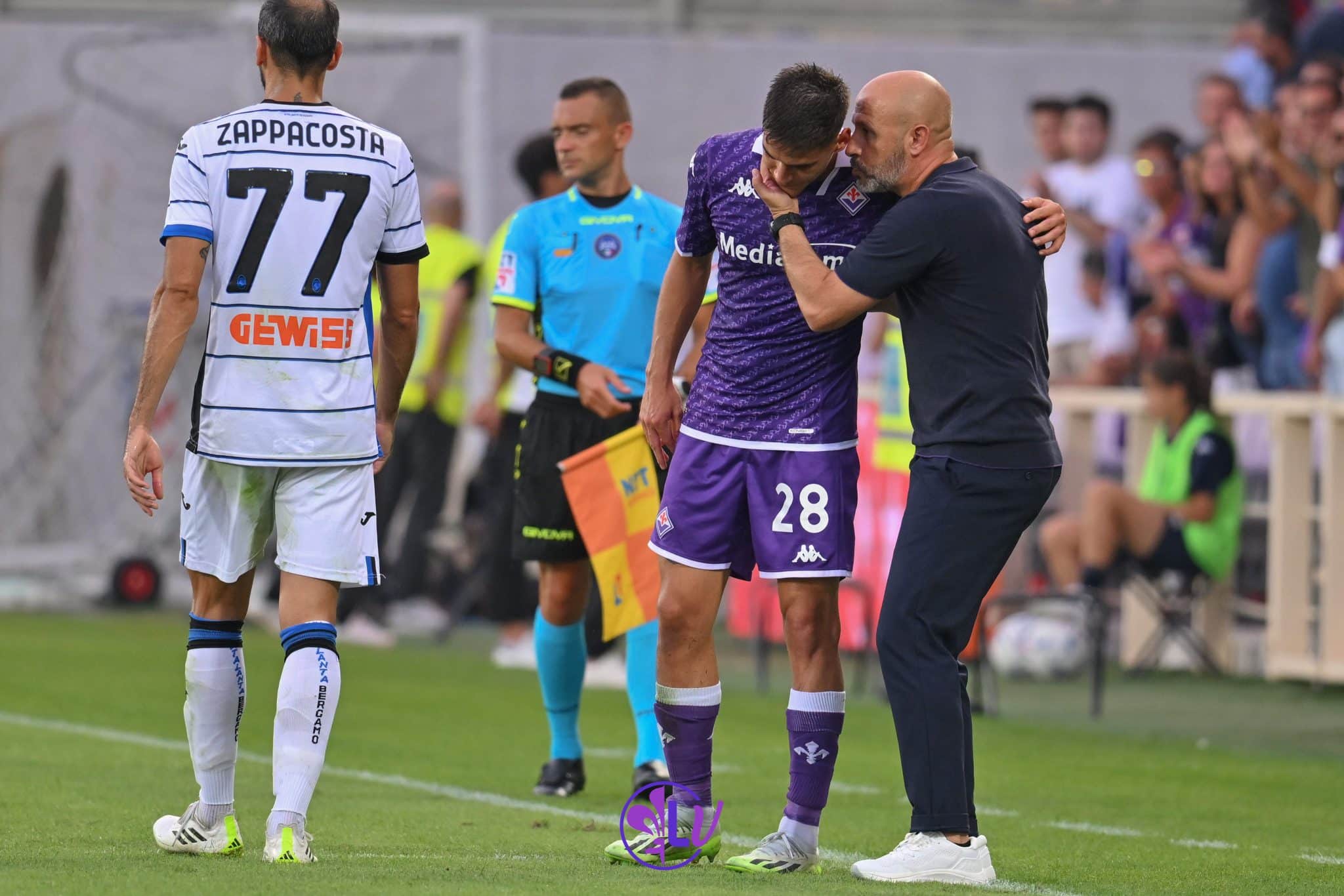 Vincenzo Italiano festeggia Lucas Martinez Quarta