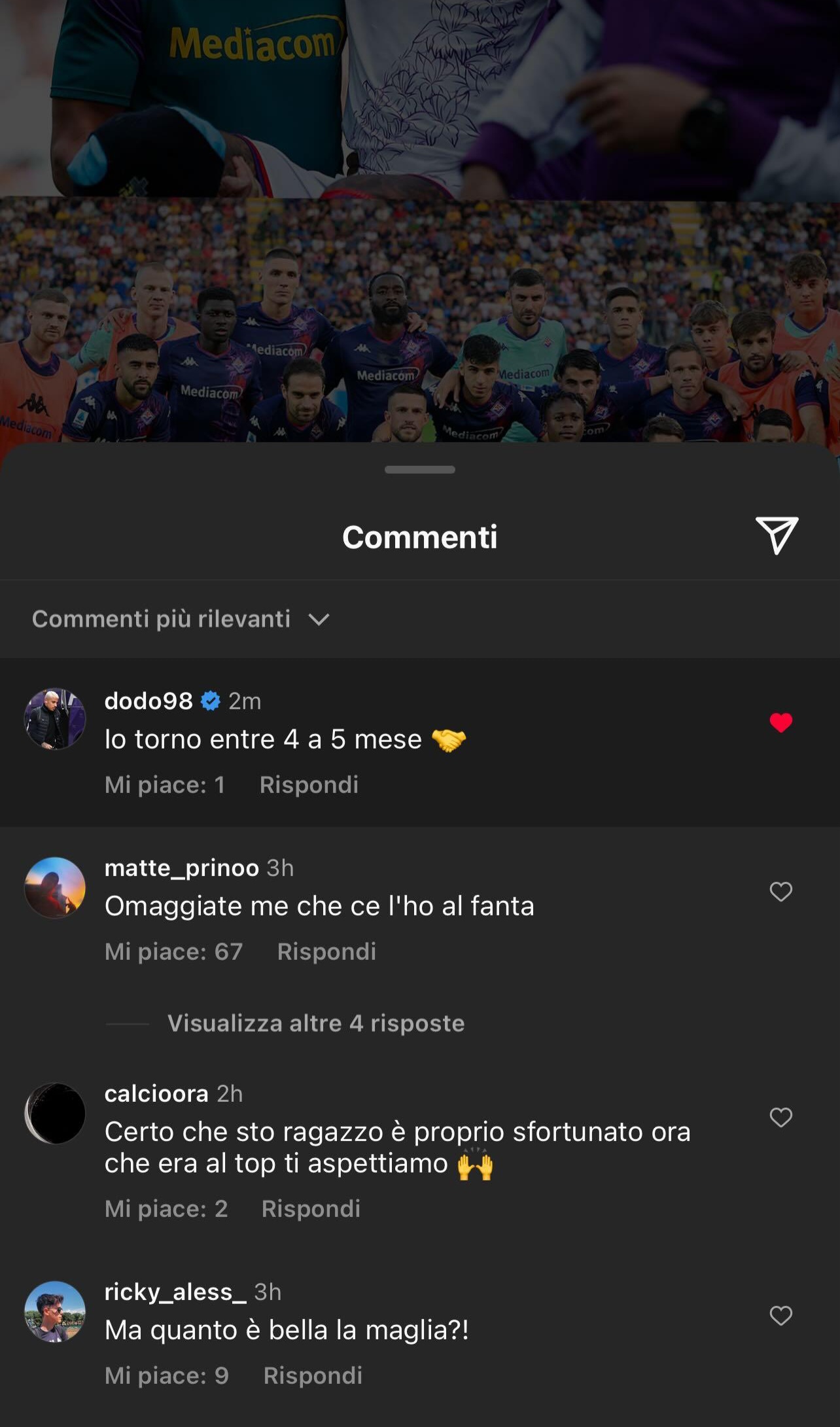 Dodò risponde e smentisce la Gazzetta, sotto il loro post scrive: "Io torno tra 4/5 mesi"