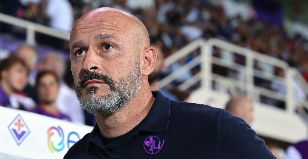 Cor. Fiorentino, Italiano vuole portare la Fiorentina nell'Europa che conta per sfidare i migliori tecnici - Firenze, Stadio Artemio Franchi, 02.10.2023, Fiorentina-Cagliari, foto Lisa Guglielmi. Copyright Labaroviola.com