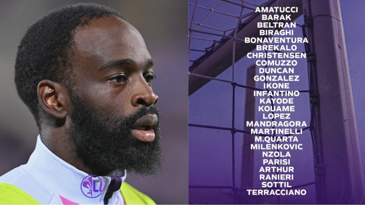 Convocati Fiorentina per il Ferencvaros: nessuna sorpresa, c'è anche Ikonè dopo l'assenza in rifinitura - 