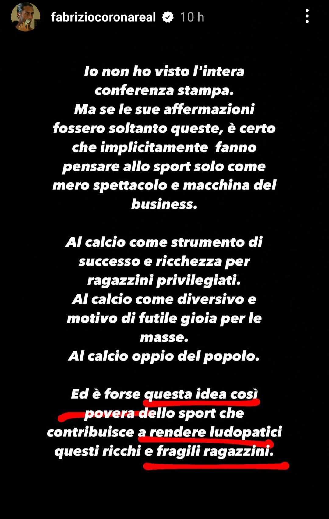 Corona attacca Spalletti: "Quello che ha detto è molto grave. Dipende da Coco, Trezeguet e Adriano"