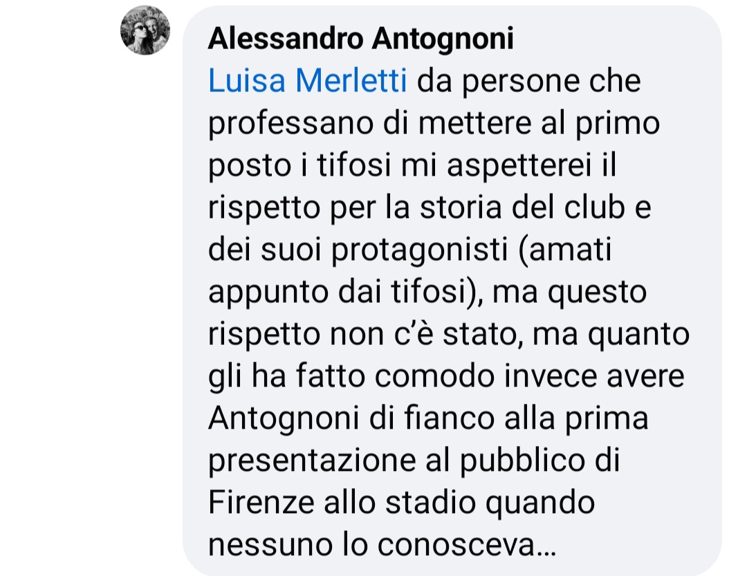 Figlio Antognoni attacca: "Della Fiorentina gli interessa zero. Lo hanno cacciato dall'ufficio. Sono esseri inutili"