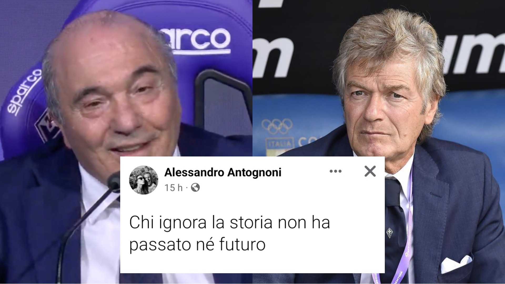 Figlio Antognoni attacca: "Della Fiorentina gli interessa zero. Lo hanno cacciato dall'ufficio. Sono esseri inutili"