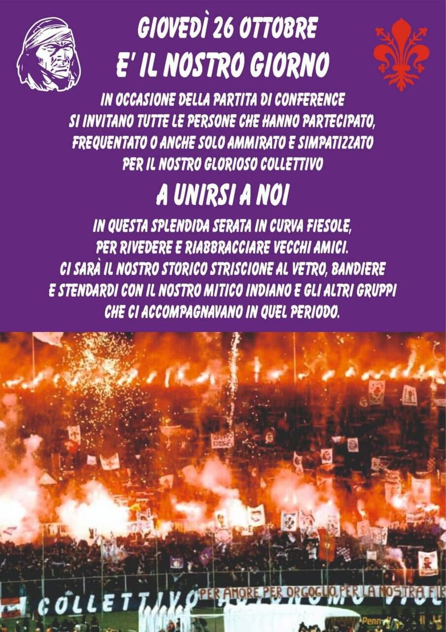 Il Collettivo Autonomo Viola torna in Fiesole e annuncia: "Vi aspettiamo giovedì per una serata super"