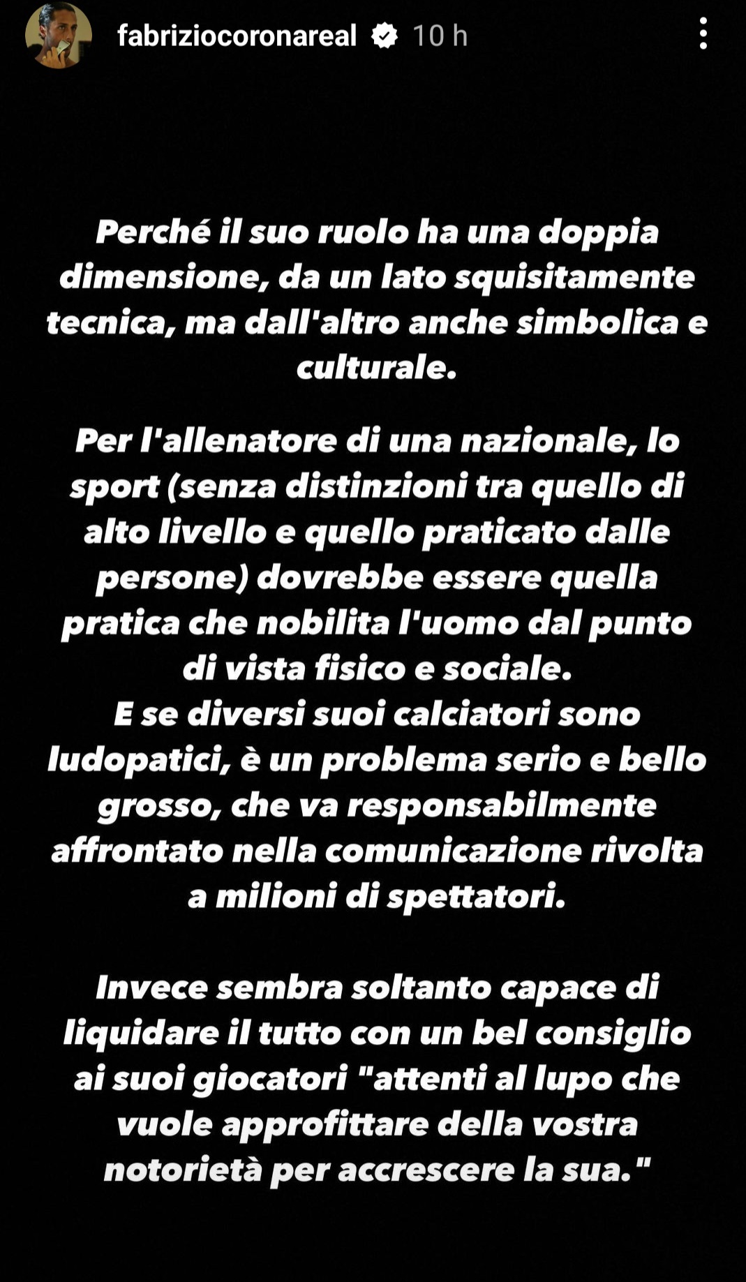Corona attacca Spalletti: "Quello che ha detto è molto grave. Dipende da Coco, Trezeguet e Adriano"