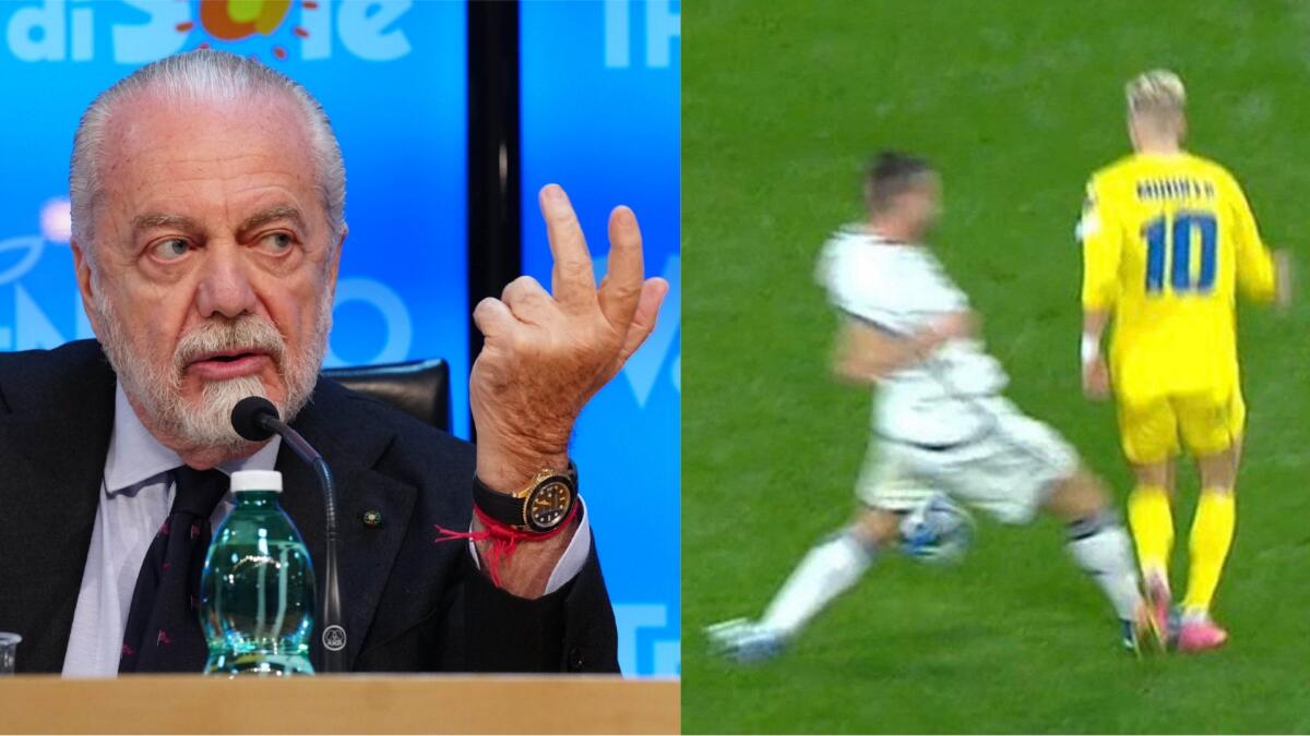 De Laurentiis: "Nessuno vuole una partita rubata come quella dell'Italia, manca un rigore all'Ucraina" - 