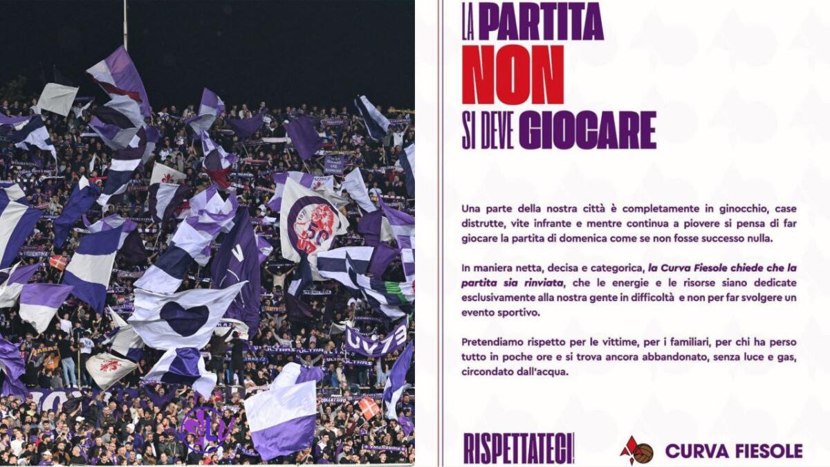 Curva Fiesole tuona: "Fiorentina-Juventus non si deve giocare. Rispetto per chi ha perso tutto" - 