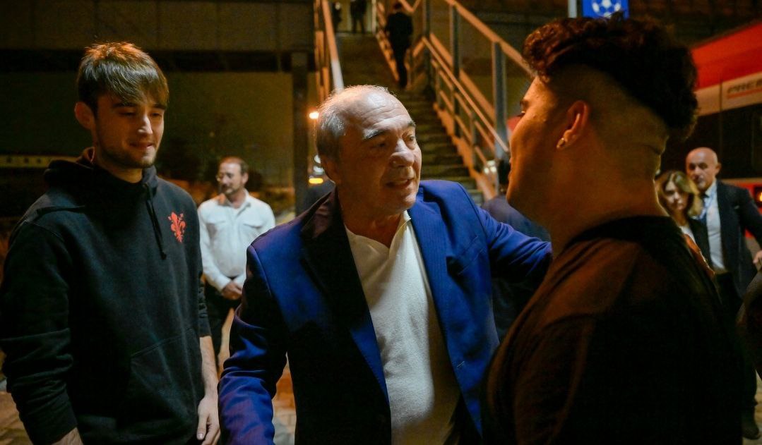 Firenze, stazione Campo di Marte, arrivo Fiorentina da Napoli. 09.10.2023, foto Jacopo Canè. Copyright Labaroviola.com