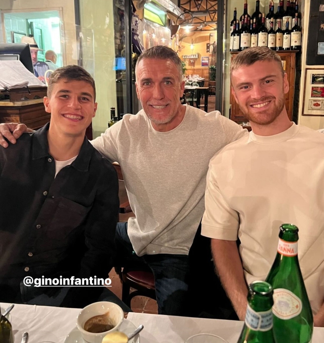Batistuta a cena con Beltran e Infantino. Serata argentina a Firenze aspettando Nico e Quarta