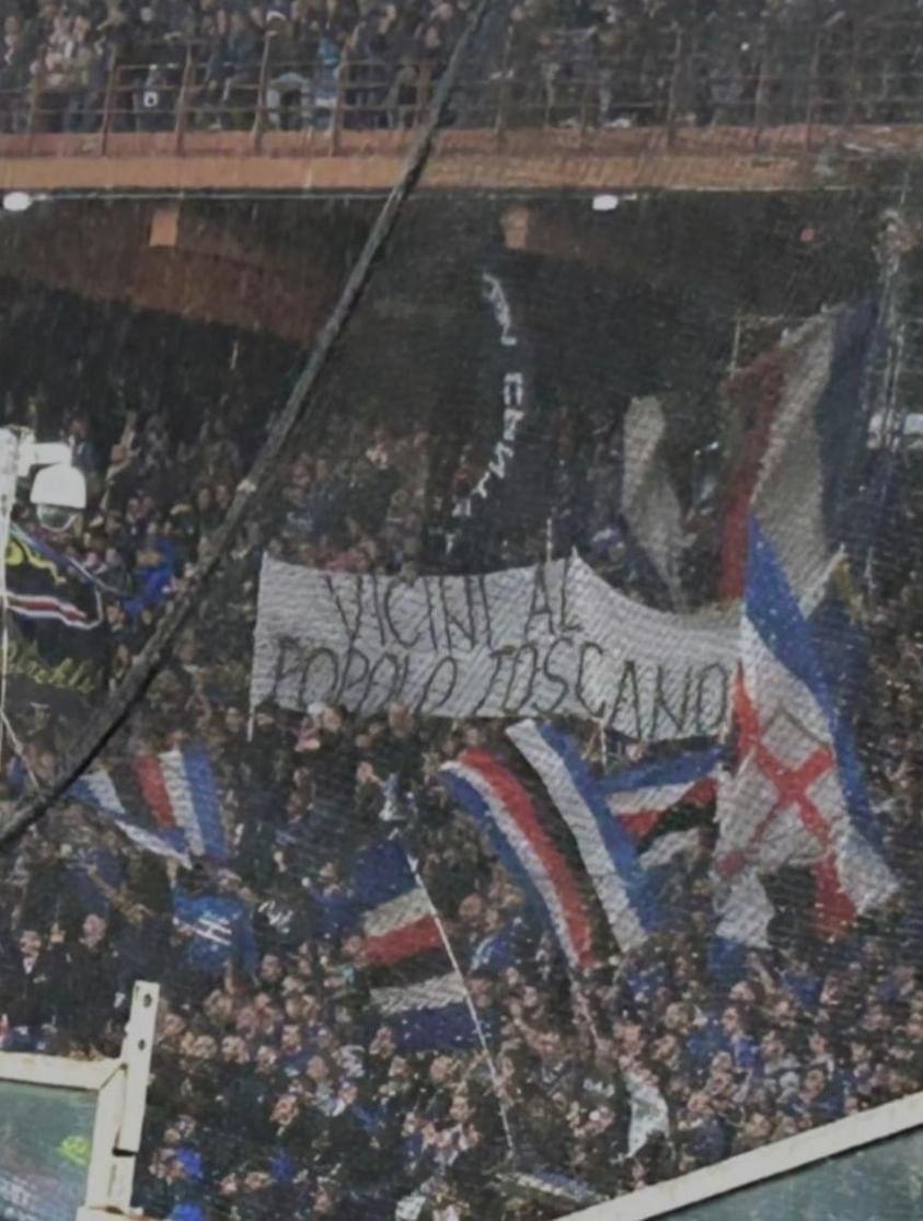 "Vicini al popolo toscano". I tifosi della Sampdoria a sostegno di chi è stato colpito dall'alluvione