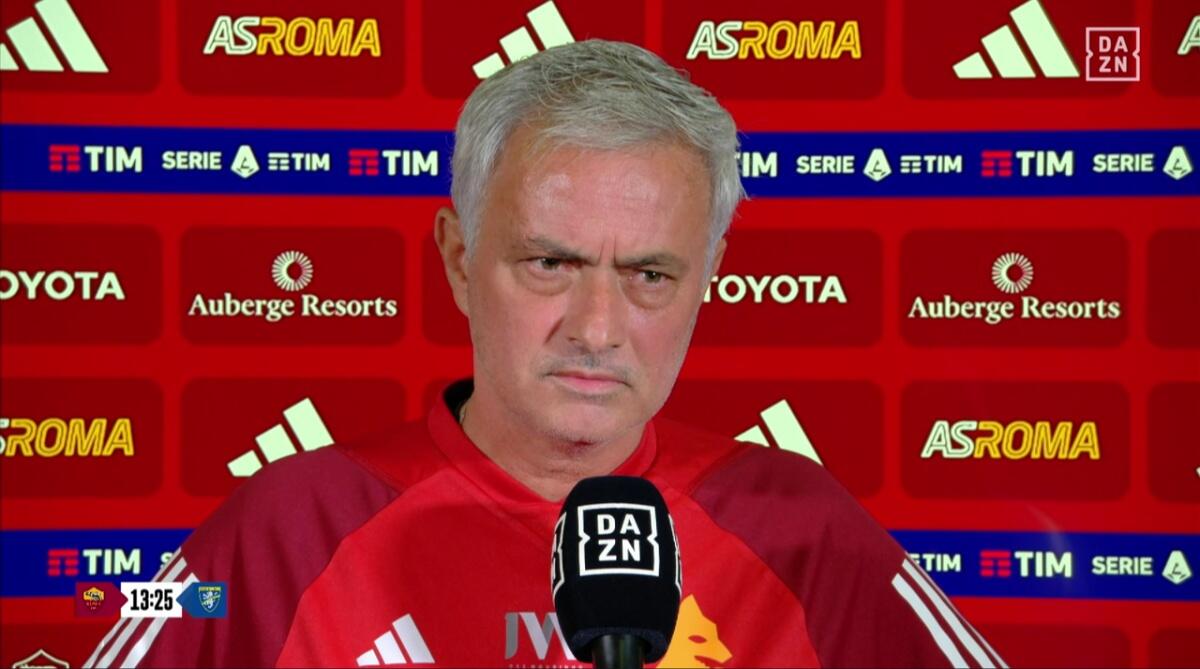 La Roma e Mourinho non ha preso bene l'arbitraggio giusto e il pari, silenzio stampa a fine partita - 