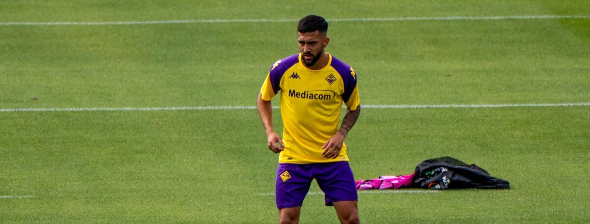 La Fiorentina si riposa, Nico Gonzalez no: l'argentino a lavoro al Viola Park per recuperare - Bagno a Ripoli, Viola Park, 04.10.2023, foto Jacopo Canè. Copyright Labaroviola.com